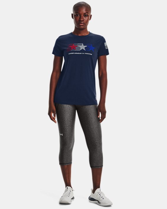 Women's UA Freedom Star T-Shirt, Blue, pdpMainDesktop image number 2